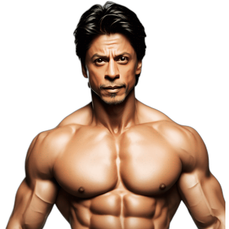 srk with 6pack abs  emoji