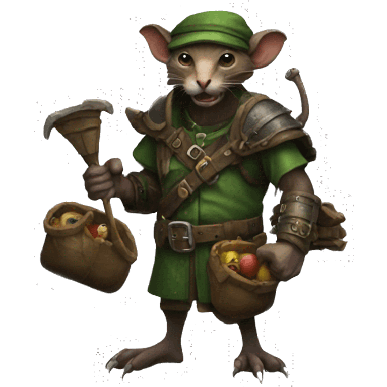 A Skaven packmaster with a things-catcher emoji