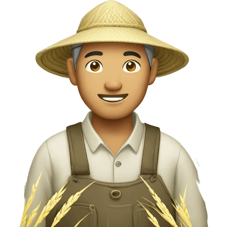 Asian rice farmer emoji