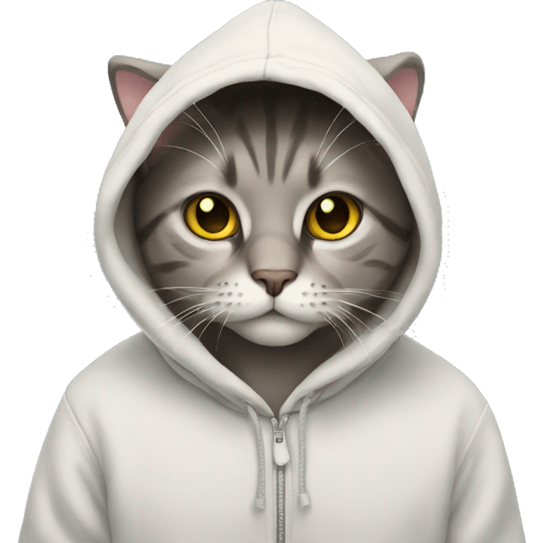 Cat Wearing hoodie emoji