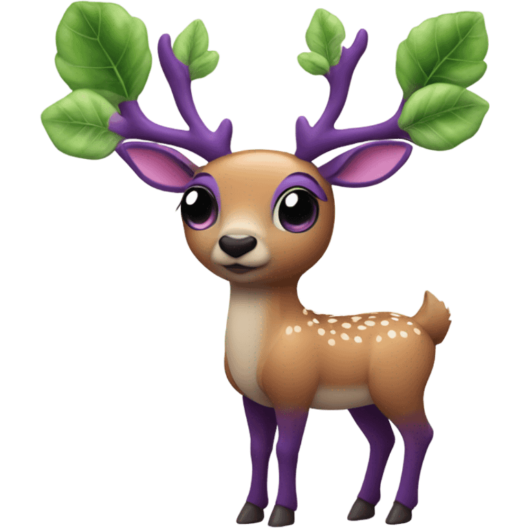 Eggplant deer emoji