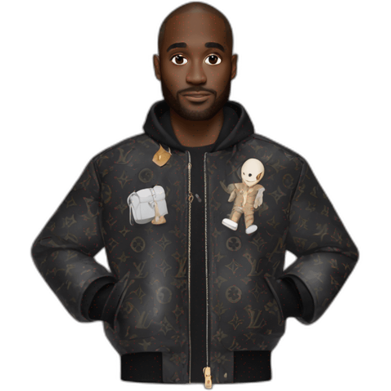 Virgil Abloh with louis Vuitton jacket emoji