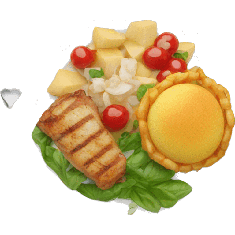 delicious meal on plate emoji