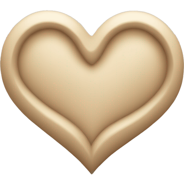 Beige heart  emoji