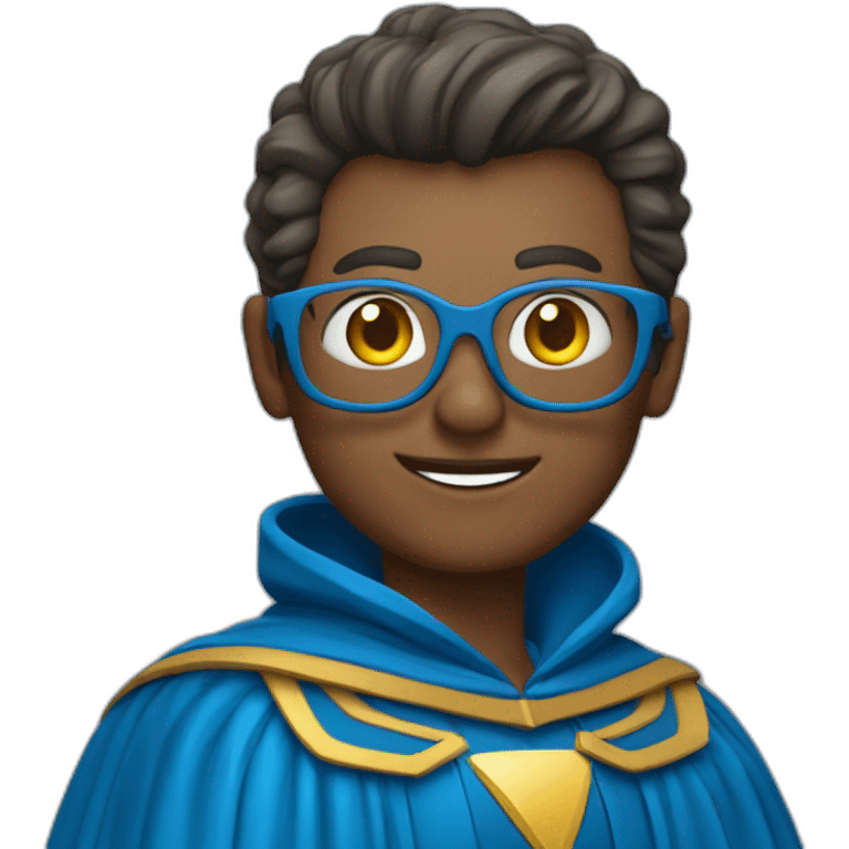 Teacher Superhero with blue cloak  emoji