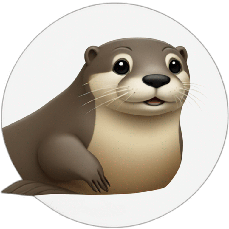 Une loutre sur une bouée   emoji