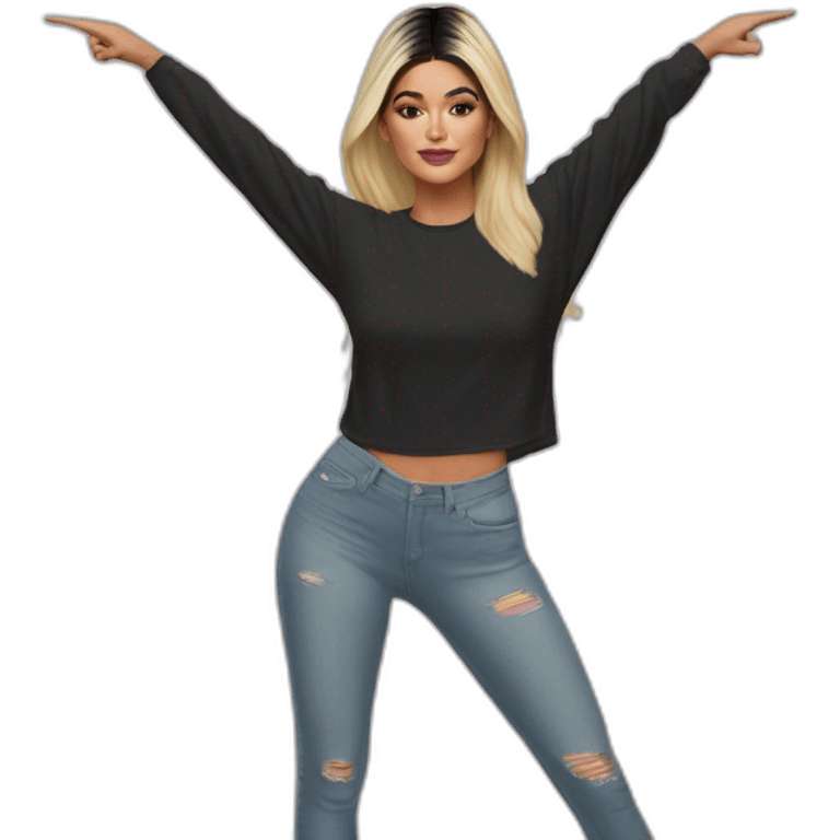 kylie jenner t pose emoji