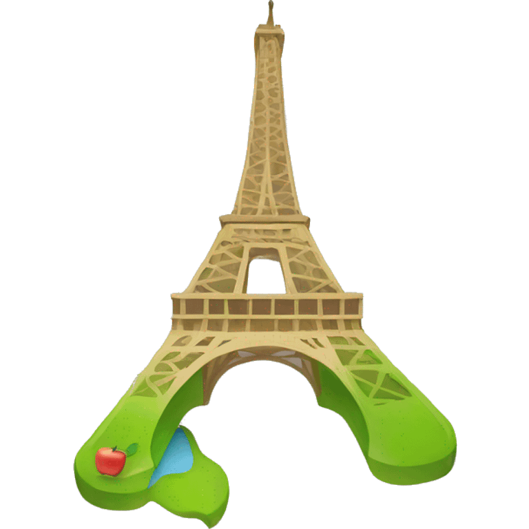 map of Paris, Apple emoji style emoji