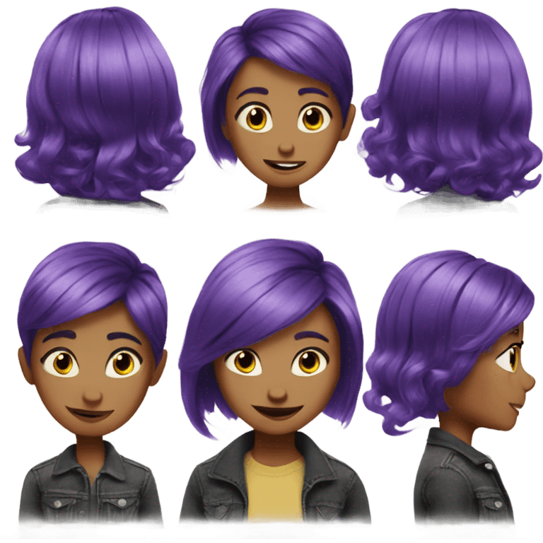 inside out purple hair emoji