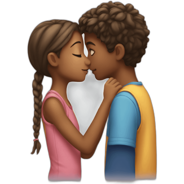 Boy kissing a girl emoji