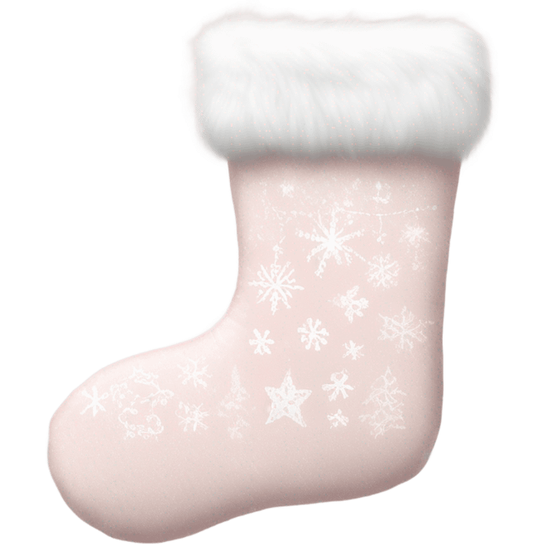  light pink Christmas stocking emoji