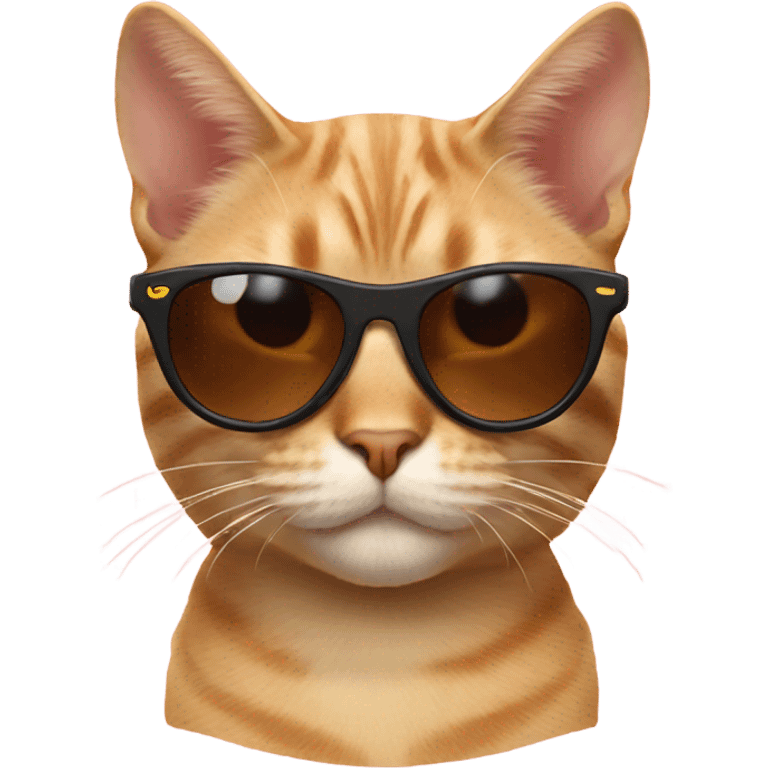 Cat with sunglasses in Ferrari emoji