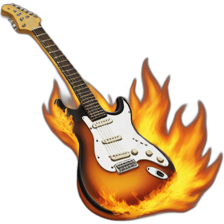 Electric Guitar on fire emoji