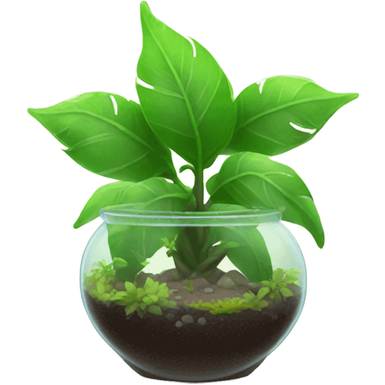 Some-shaped plant terrarium  emoji