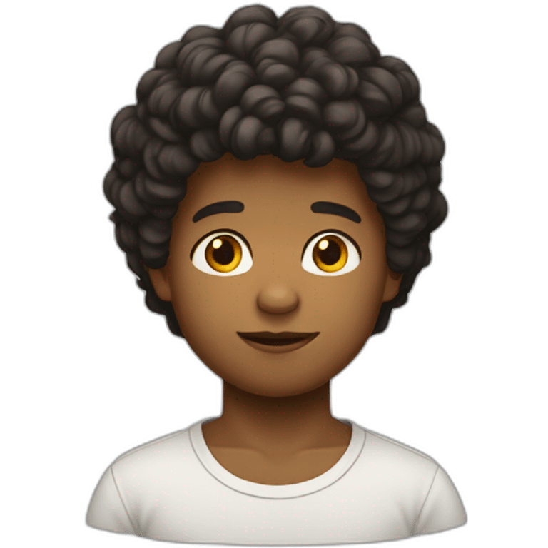 niño pelo lacio emoji