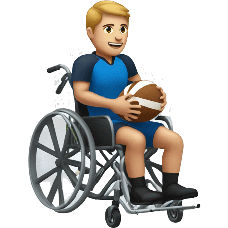 A person playing rugby in a wheelchair emoji