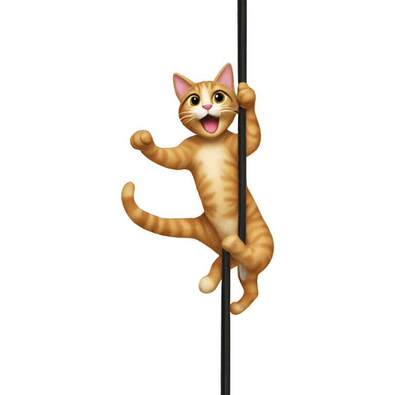 Cat  pole dancing emoji