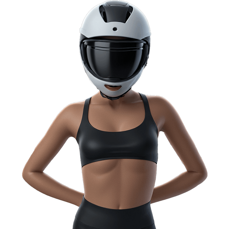 girl in helmet on vehicle emoji