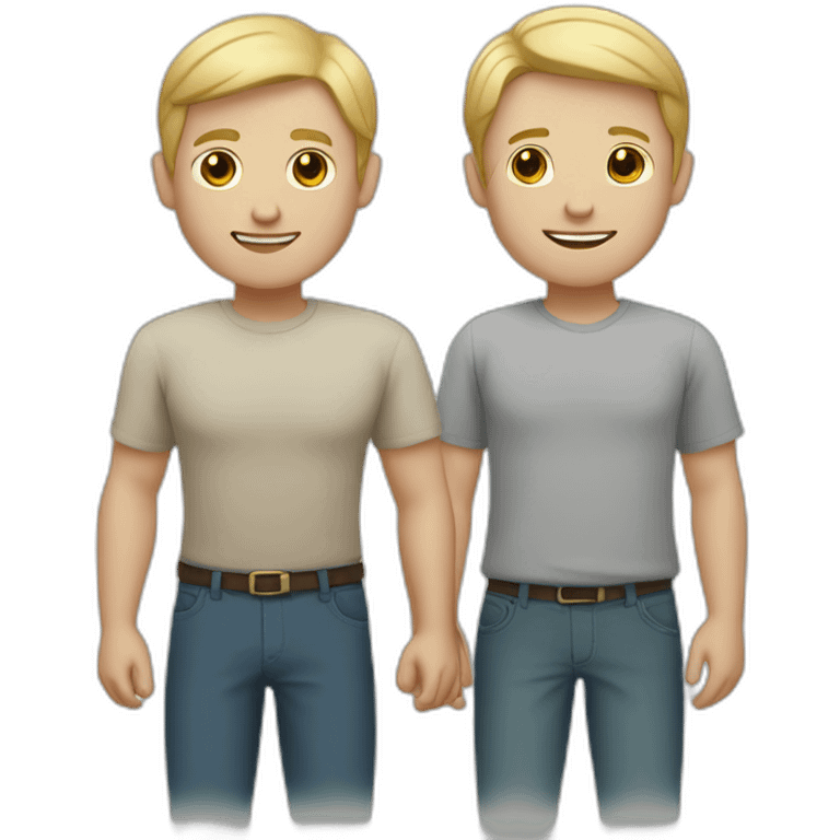 family of three white-skinned men (two dark-skinned and one blonde) with one son emoji