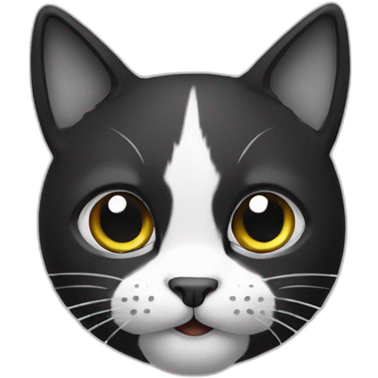 Cat black and white emoji