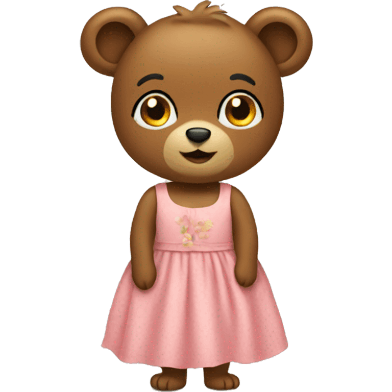 Bear in dress emoji