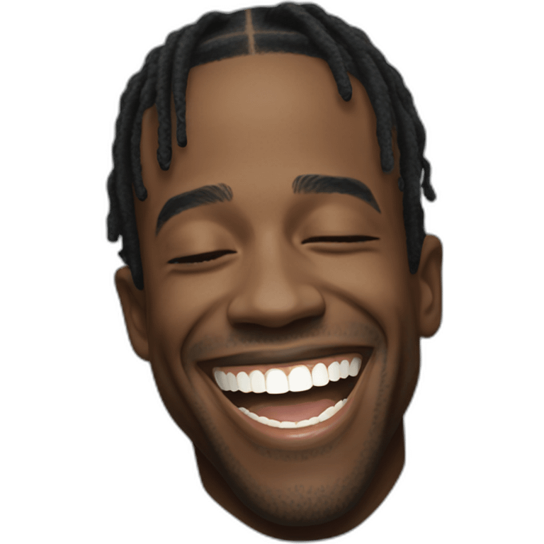 Travis Scott laughing  emoji