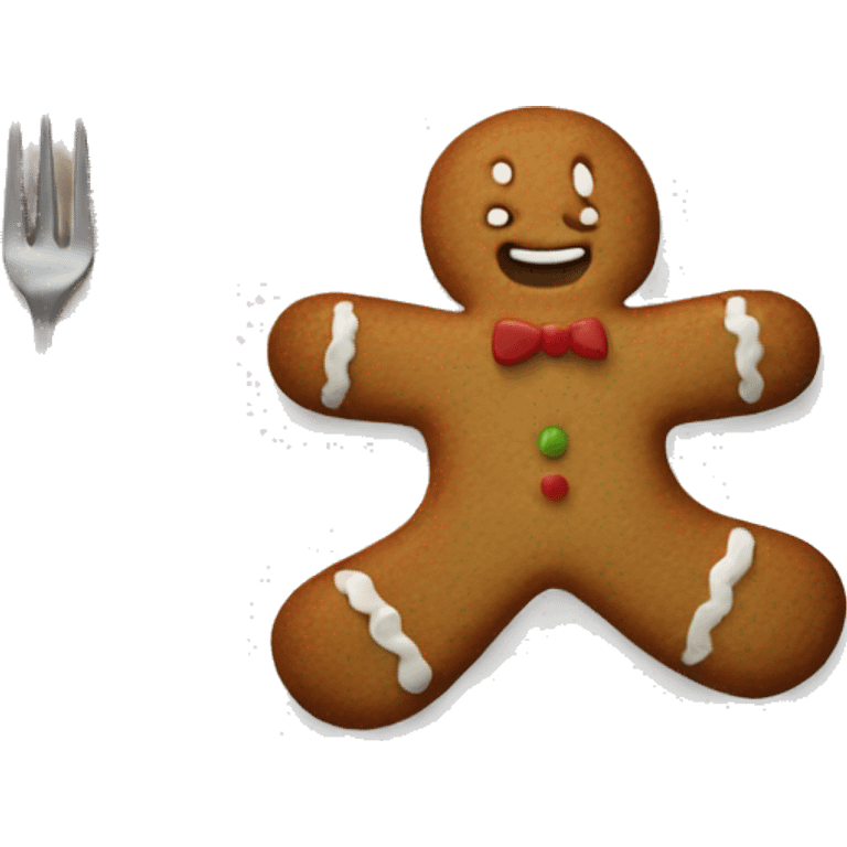 Gingerbread on a plate emoji