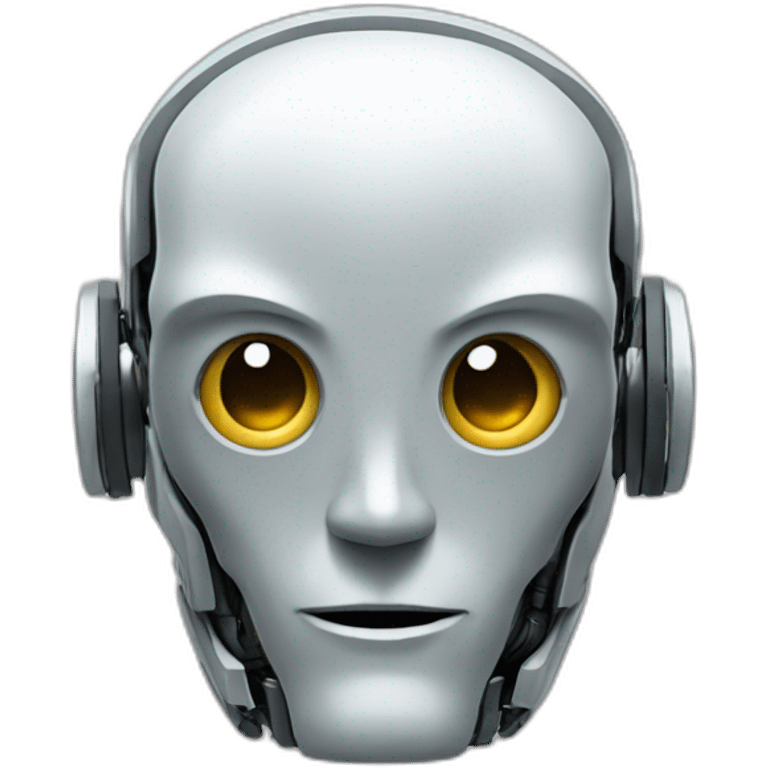 robot looking down emoji