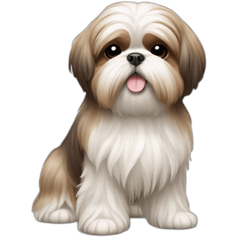 Dog Shih Tzu with long wool full-height  emoji