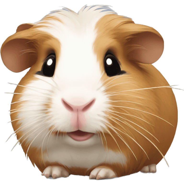 Guineapig with a strand of long grass hay in his mouth emoji