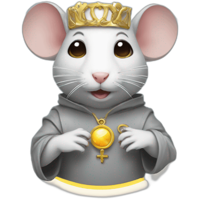 holy rat with halo emoji