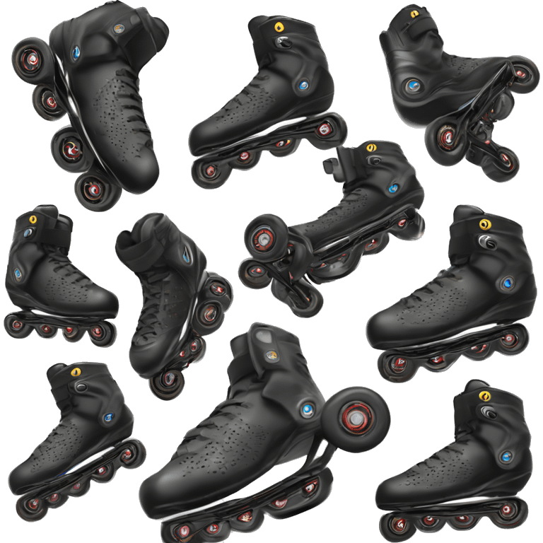 a black rollerblade inline skate, the model called "TWISTER XT" with a more edgy design emoji