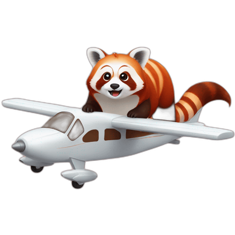 red panda on the plane emoji