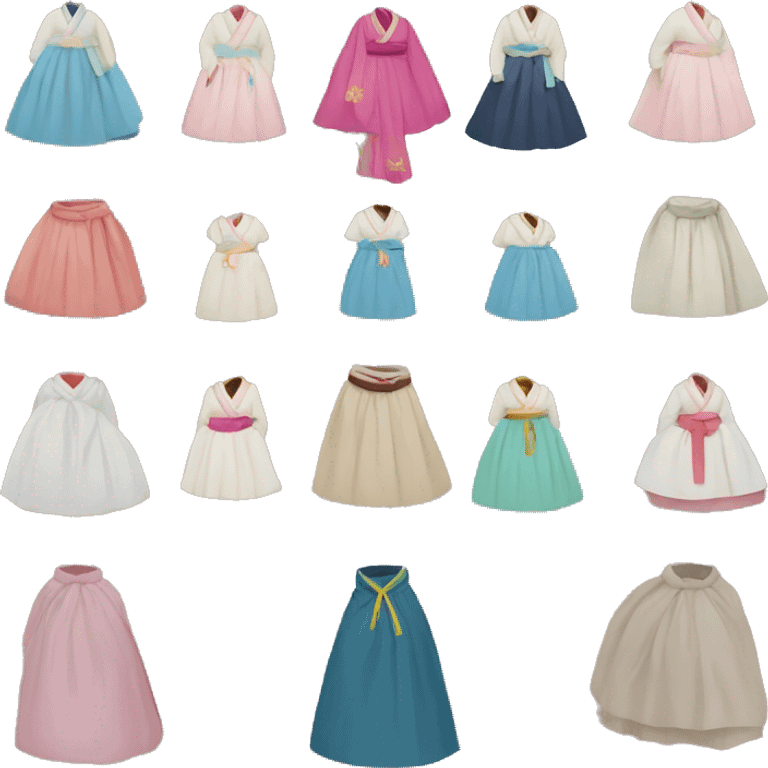 Hanbok dress layout emoji