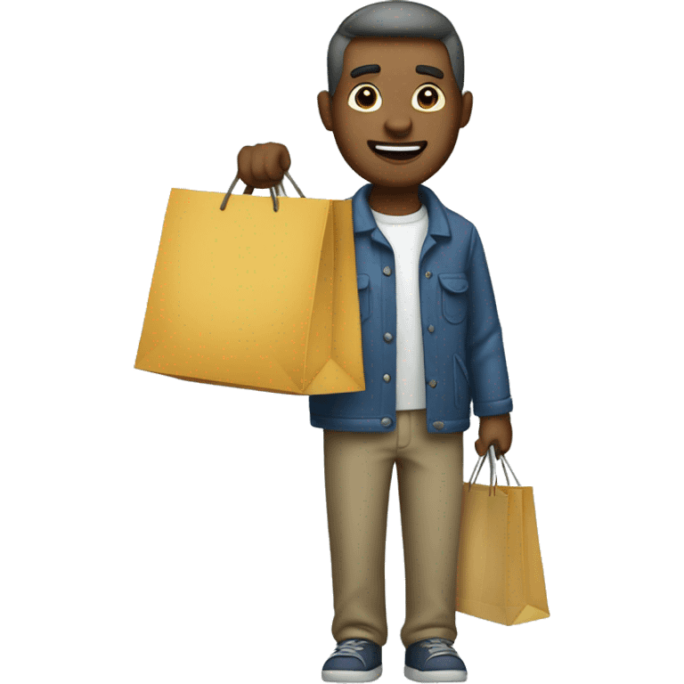 dad with shopping bag emoji