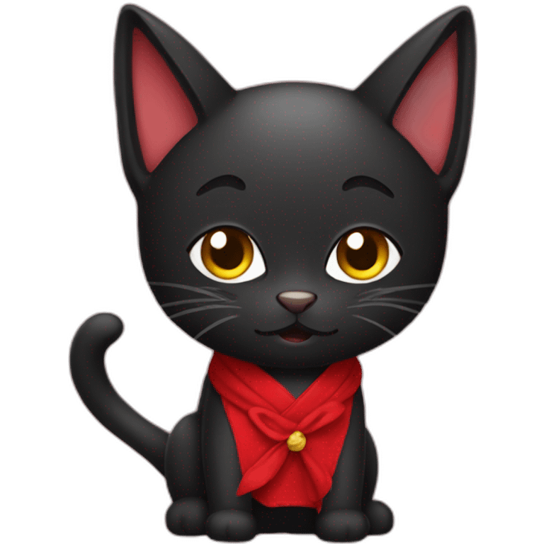 black-cat-wearing-red-fundoshi emoji