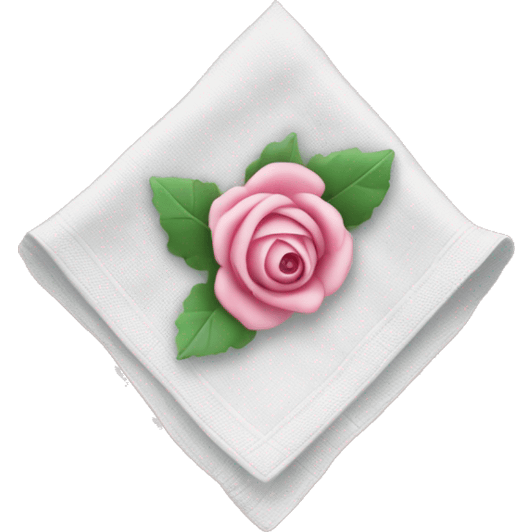 Serviette rose plié  emoji