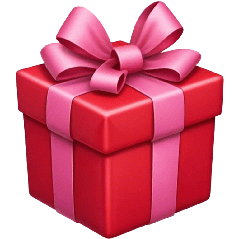 red gift with a pink bow emoji