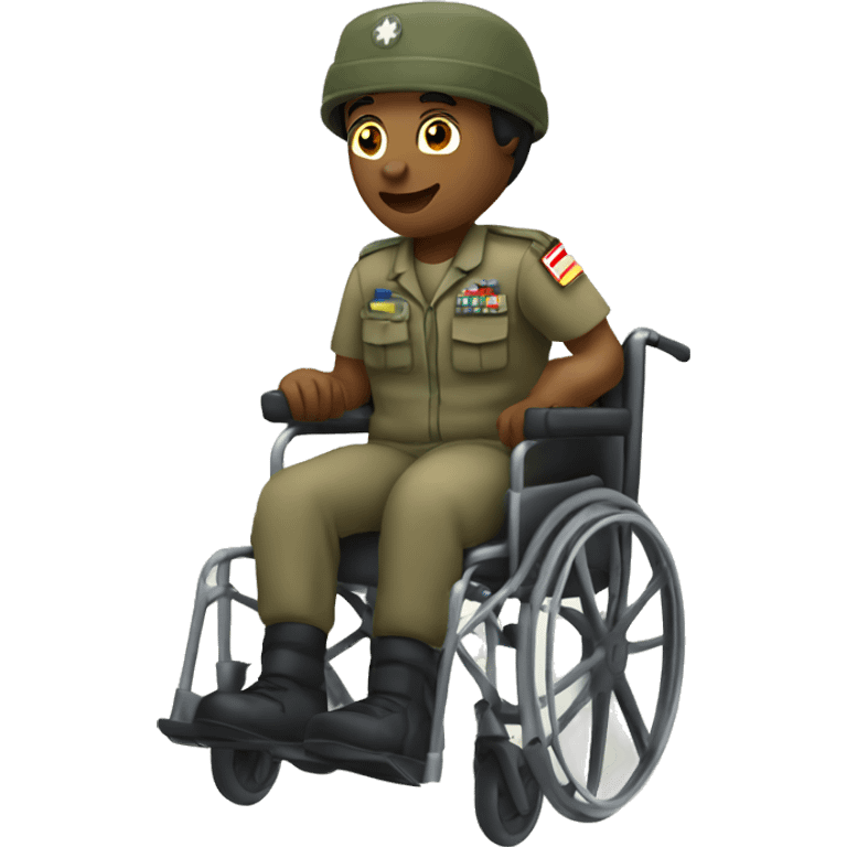 Army medic in a wheelchair  emoji