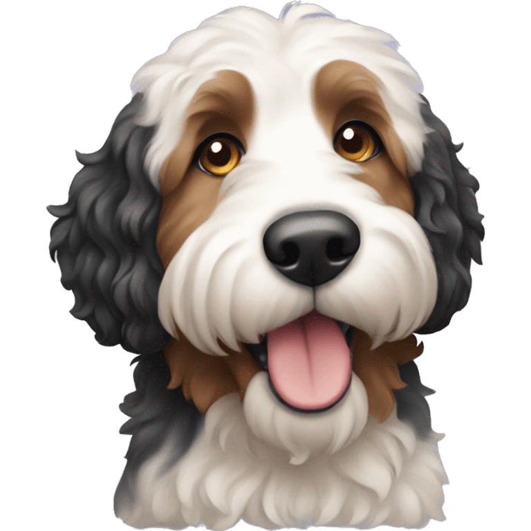 A Bernedoodle dog  emoji