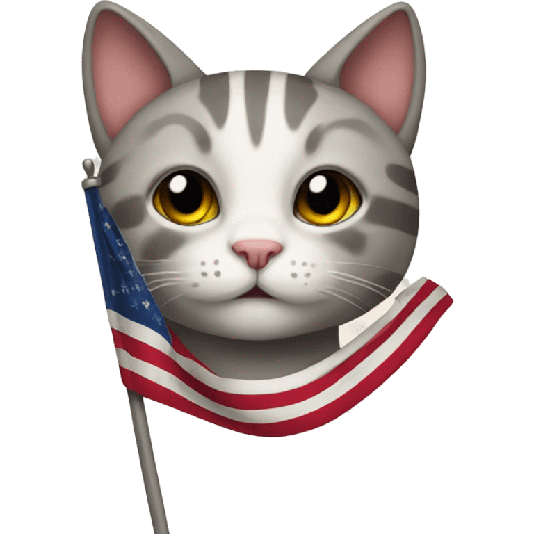 Cat with a flag emoji