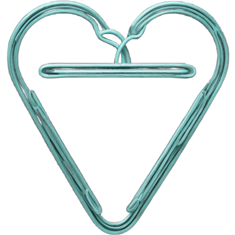 vintage paper clip heart  emoji