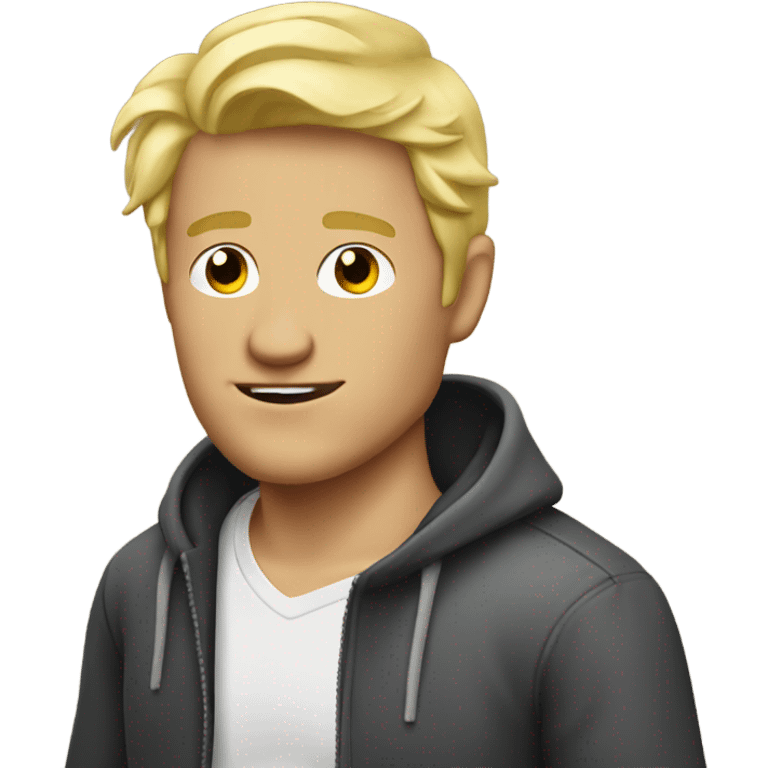 Alcoholic blonde guy emoji