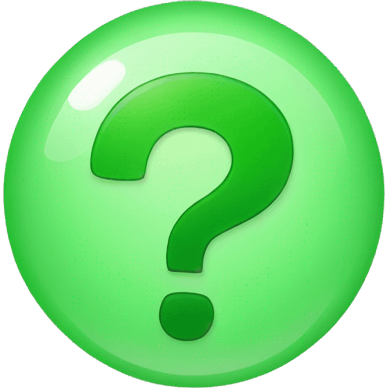 green circle with a question mark inside emoji