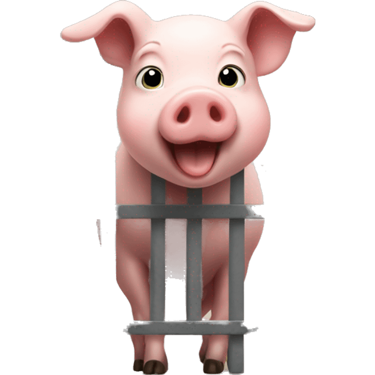 pig opening gate emoji