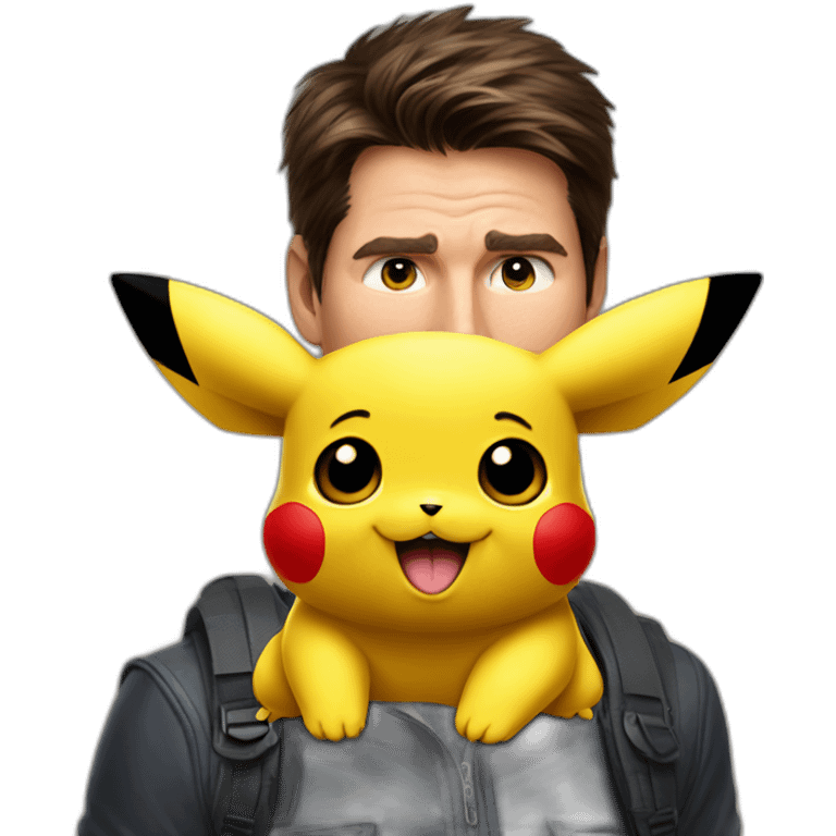 pikachu on tom cruise's shoulder emoji