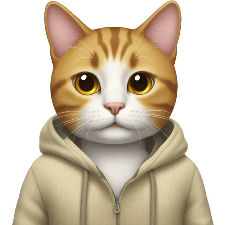 Cat with clothes on emoji