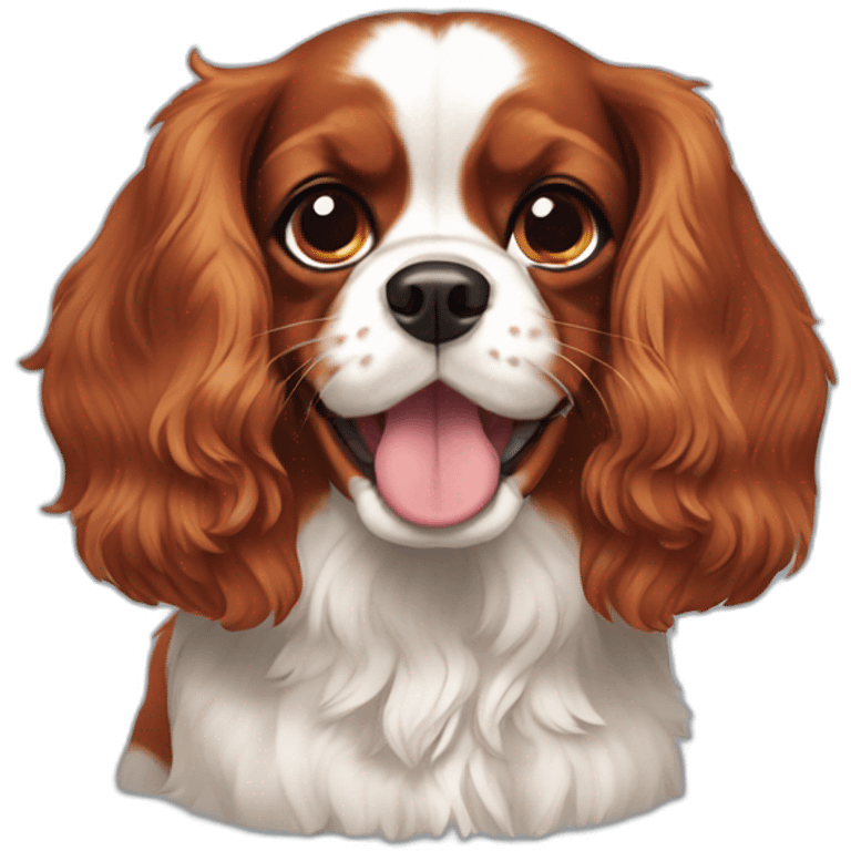 ruby cavalier king charles spaniel emoji