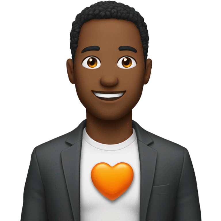 A picture of Jeff Cunningham holding an orange heart emoji