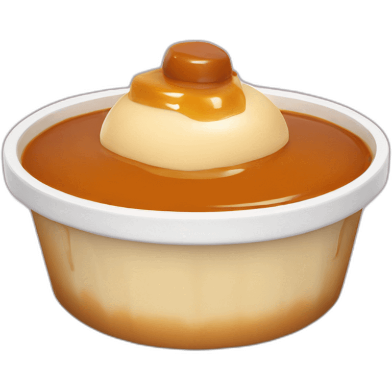 Caramel pudding emoji